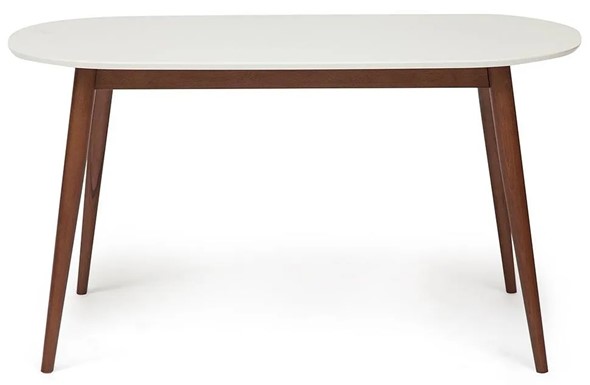 Кухонный обеденный стол MAX (Макс) бук/мдф 140х80х75 Белый/Коричневый арт.10465 в Элисте - изображение