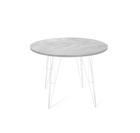 Кухонный стол SHT-TU10 / SHT-TT 90 ЛДСП (бетон чикаго светло-серый/белый) в Элисте - изображение