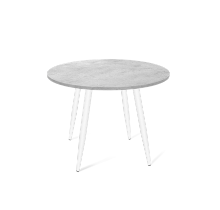 Стол на кухню SHT-TU14 / SHT-TT 90 ЛДСП (бетон чикаго светло-серый/белый муар) в Элисте - изображение