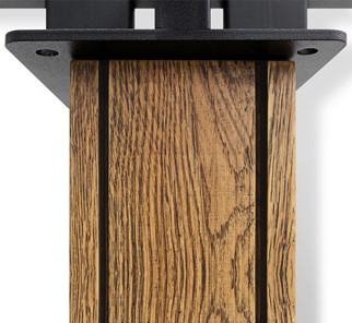 Кухонный обеденный стол SHT-TU22 (2 шт.)/ТT 120/80 (дуб брашированный коричневый/черный муар/дуб сонома светлый) в Элисте - предосмотр 6