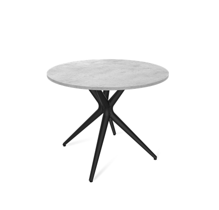 Кухонный стол SHT-TU30 / SHT-TT 90 ЛДСП (бетон чикаго светло-серый/черный) в Элисте - изображение