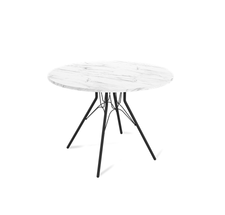 Стол обеденный  SHT-TU34-P / SHT-TT 90 ЛДСП (бетон чикаго светло-серый/мрамор кристалл) в Элисте - изображение