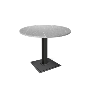 Обеденный круглый стол SHT-TU5-BS1 / SHT-TT 90 МДФ (серый мрамор/черный) в Элисте