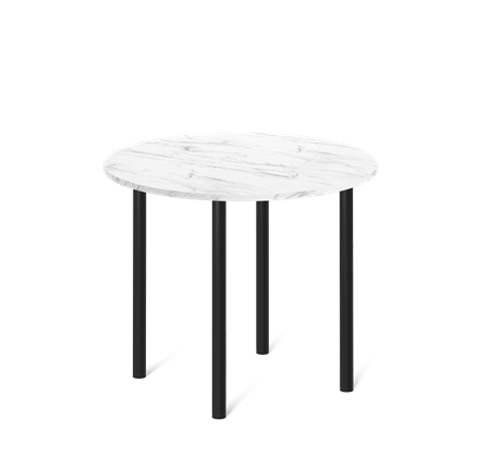 Кухонный стол SHT-TU66 / SHT-TT 90 ЛДСП (мрамор кристалл/черный) в Элисте - изображение