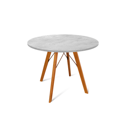 Кухонный стол SHT-TU9 / SHT-TT 90 ЛДСП (бетон чикаго светло-серый/светлый орех) в Элисте - изображение