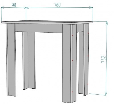 Стол кухонный T94, ДМ в Элисте - изображение 1