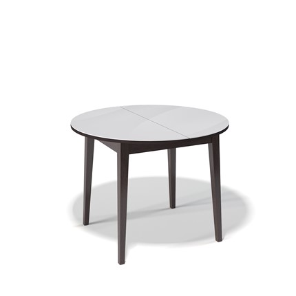 Кухонный стол раздвижной Kenner 1000M (Венге/Стекло белое сатин) в Элисте - изображение