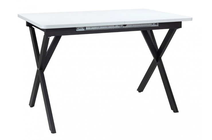 Кухонный стол раздвижной Стайл № 11 (1100/1500*700 мм.) столешница Оптивайт , фотопечать, форма Флан, с механизмом бабочка в Элисте - изображение 2