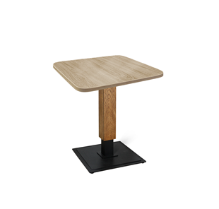 Обеденный стол SHT-TU22/ТT 60/60 (дуб брашированный коричневый/черный муар/дуб сонома) в Элисте - предосмотр