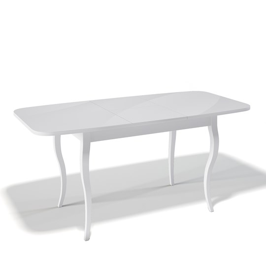 Раздвижной стол Kenner 1200C (Белый/Стекло крем сатин) в Элисте - изображение 1