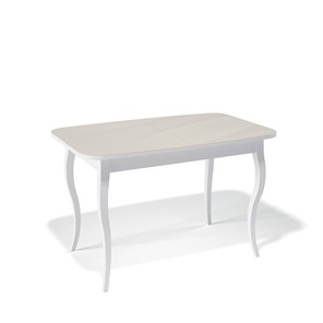 Раздвижной стол Kenner 1200C (Белый/Стекло крем сатин) в Элисте - предосмотр