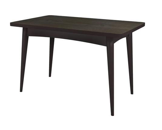 Кухонный раздвижной стол Ялта 2 с цилиндрическими опорами Венге/Ясень Анкор темный в Элисте - изображение