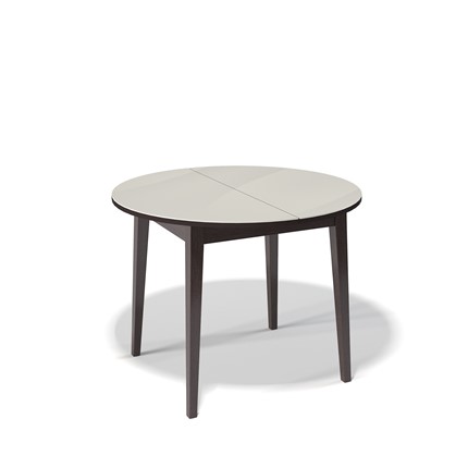 Кухонный раскладной стол Kenner 1000M (Венге/Стекло крем глянец) в Элисте - изображение