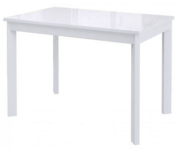 Кухонный раскладной стол Dikline Ls110, стекло белое/ножки белые в Элисте - предосмотр