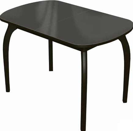 Кухонный стол раздвижной Ривьера исп.1 дерево №1 (стекло коричневое/венге) в Элисте - изображение
