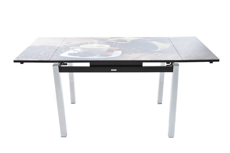 Кухонный стол раскладной Шанхай исп. 1, ноги метал. крашеные №21 Фотопечать (Мрамор №28) в Элисте - изображение 6