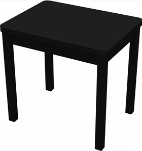 Кухонный раздвижной стол Бари дерево №8 (стекло черное/черный) в Элисте - предосмотр