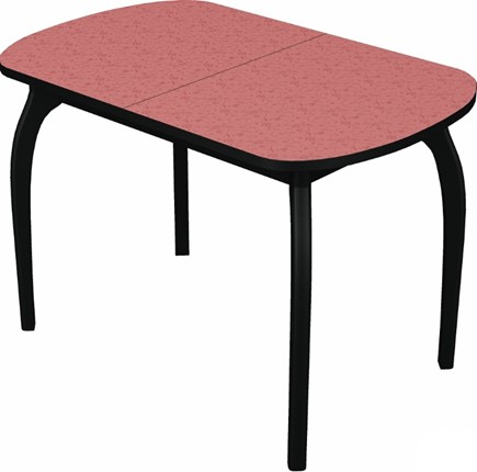 Обеденный раздвижной стол Ривьера мини дерево №1, пластик (цветы красные/черный) в Элисте - изображение