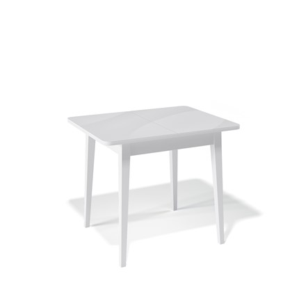 Раздвижной стол Kenner 900M (Белый/Стекло белое глянец) в Элисте - изображение