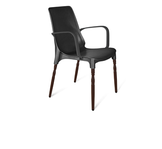 Обеденный стул SHT-ST76/S424-F (черный/коричневый муар) в Элисте