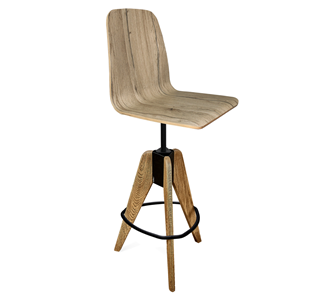 Барный стул SHT-ST10-1/S92 (дуб кера/брашированный коричневый/черный муар) в Элисте