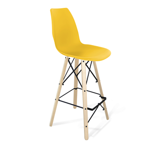 Барный стул SHT-ST29/S80 (желтый ral 1021/прозрачный лак/черный) в Элисте