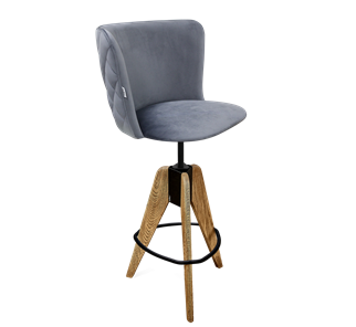Барный  стул SHT-ST36-3 / SHT-S92 (нейтральный серый/браш.коричневый/черный муар) в Элисте