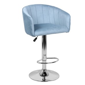 Мягкий барный стул Марк WX-2325 велюр голубой в Элисте