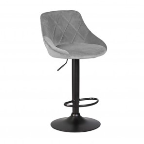 Барный стул с мягкой спинкой Престиж  WX-2397 велюр серый в Элисте