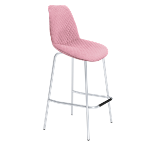 Барный стул SHT-ST29-С22 / SHT-S29P (розовый зефир/хром лак) в Элисте