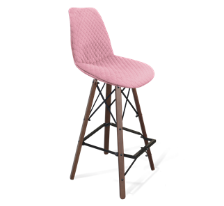 Барный стул SHT-ST29-С22 / SHT-S80 (розовый зефир/темный орех/черный) в Элисте - предосмотр