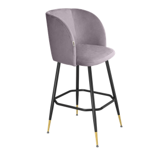 Барный стул SHT-ST33 / SHT-S148 (сиреневая орхидея/черный муар/золото) в Элисте