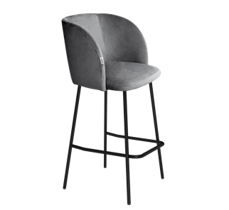 Барный стул SHT-ST33 / SHT-S29P (угольно-серый/черный муар) в Элисте