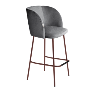 Барный стул SHT-ST33 / SHT-S29P (угольно-серый/медный металлик) в Элисте - предосмотр
