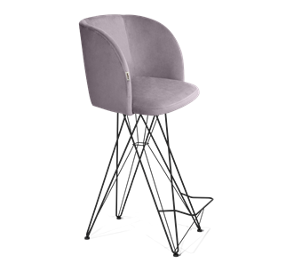 Барный стул SHT-ST33 / SHT-S66 (сиреневая орхидея/черный муар) в Элисте