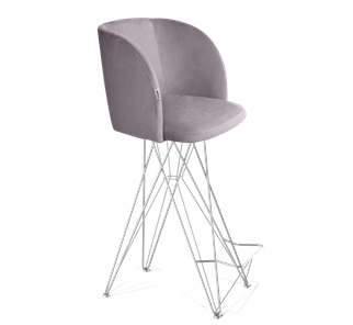 Барный стул SHT-ST33 / SHT-S66 (сиреневая орхидея/хром лак) в Элисте