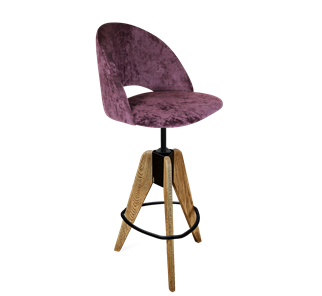 Барный стул SHT-ST34 / SHT-S92 (вишневый джем/браш.коричневый/черный муар) в Элисте