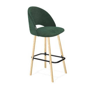 Барный стул SHT-ST34 / SHT-S94 (лиственно-зеленый/прозрачный лак/черный муар) в Элисте