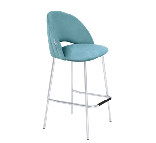 Барный стул SHT-ST34-1 / SHT-S29P (голубая пастель/хром лак) в Элисте