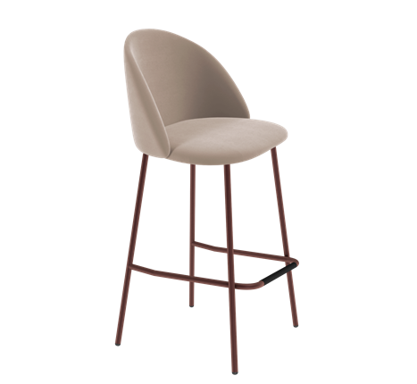 Барный стул SHT-ST35 / SHT-S29P (латте/медный металлик) в Элисте - изображение