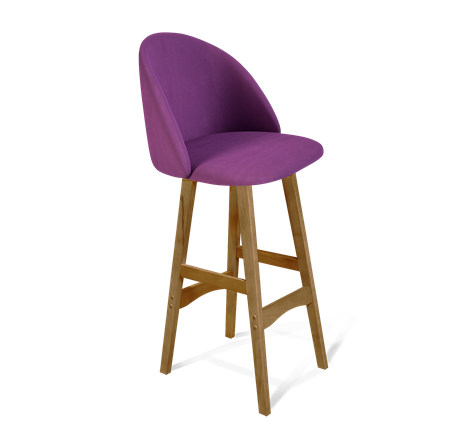 Барный стул SHT-ST35 / SHT-S65 (ягодное варенье/светлый орех) в Элисте - изображение