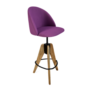 Барный стул SHT-ST35 / SHT-S92 (ягодное варенье/браш.коричневый/черный муар) в Элисте