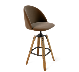 Барный стул SHT-ST35 / SHT-S93 (кофейный ликер/браш.коричневый/черный муар) в Элисте
