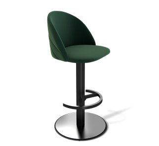 Барный стул SHT-ST35-2 / SHT-S137 (лиственно-зеленый/стальной/черный муар) в Элисте