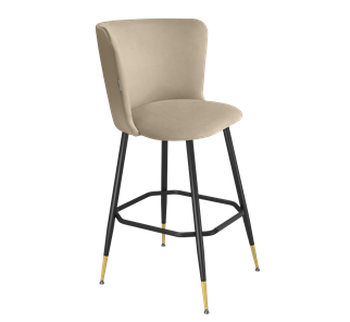 Барный стул SHT-ST36 / SHT-S148 (ванильный крем/черный муар/золото) в Элисте
