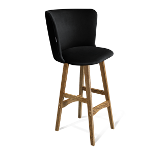 Барный стул SHT-ST36 / SHT-S65 (ночное затмение/дуб брашированный коричневый) в Элисте