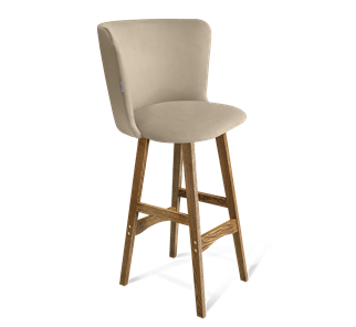Барный стул SHT-ST36 / SHT-S65 (ванильный крем/дуб брашированный коричневый) в Элисте