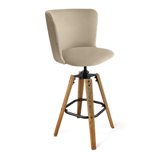 Барный стул SHT-ST36 / SHT-S93 (ванильный крем/браш.коричневый/черный муар) в Элисте