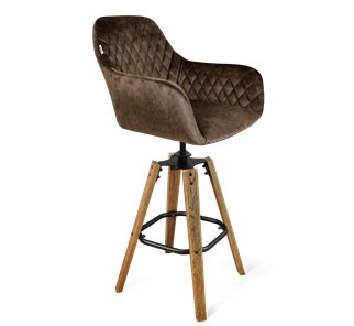 Барный стул SHT-ST38 / SHT-S93 (кофейный трюфель/браш.коричневый/черный муар) в Элисте