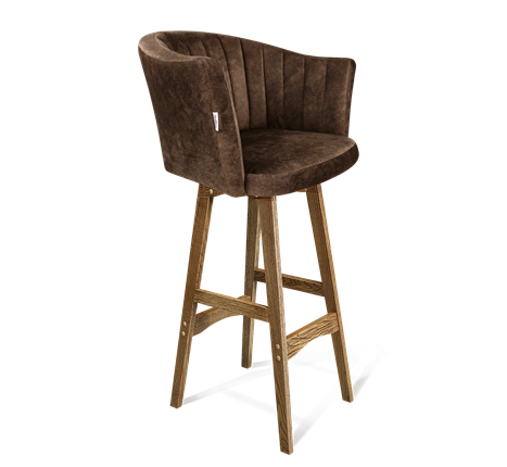 Барный стул SHT-ST42-1 / SHT-S65 (кофейный трюфель/дуб брашированный коричневый) в Элисте - изображение